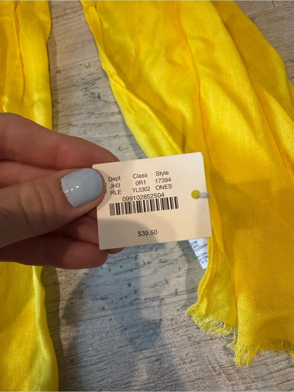 J. Crew Lightweight Bright Yellow Scarf